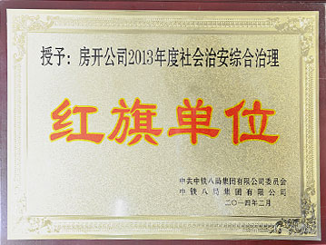 2013年度社会治安综合治理红旗单位